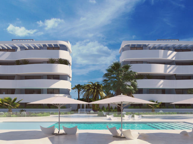 Apartments and houses with sea views in El Raso