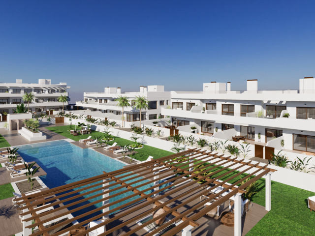 Villas and apartments with golf views in Lentiscar