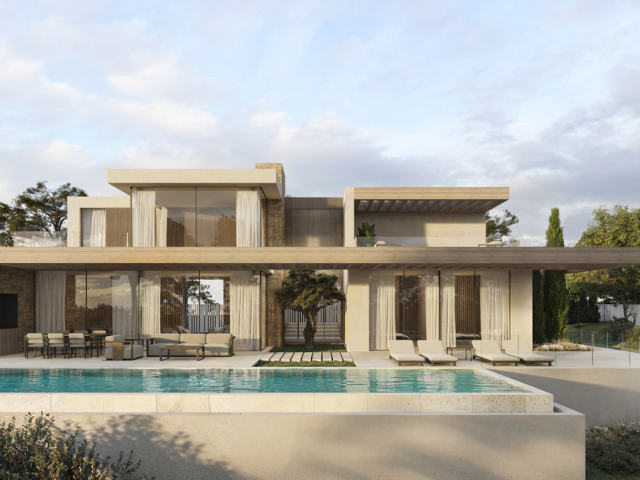 Frontline beach villas in La Fustera