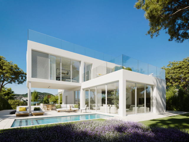 Villas with sea views in Valle Romano