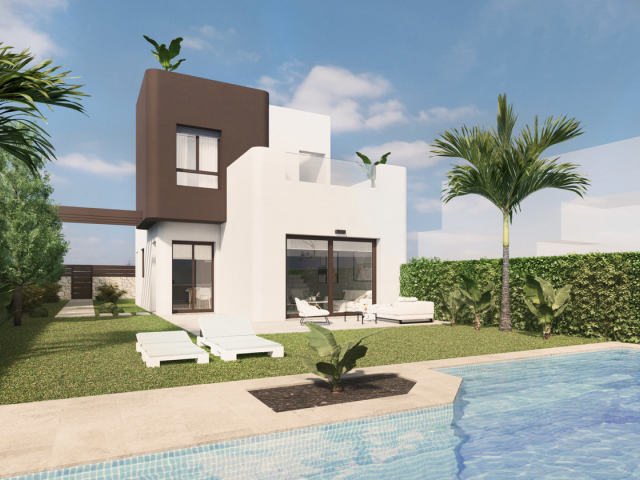 Frontline golf villas in Lo Romero Golf