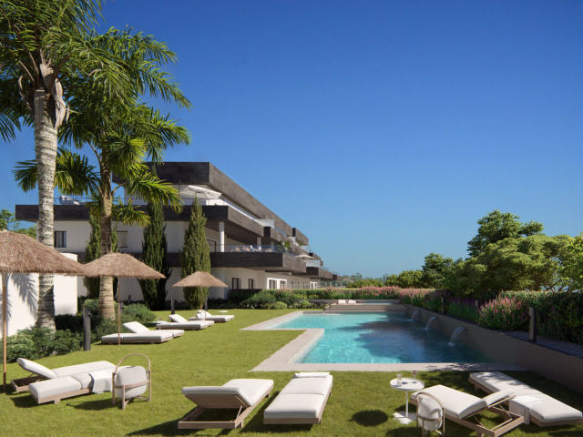 Apartments with sea views in Casares Golf